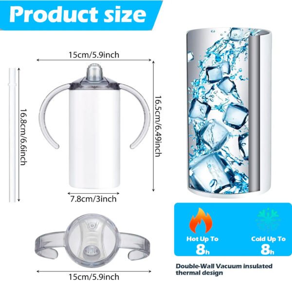 2-in-1 Stainless Steel Kids Tumbler – 12 oz