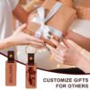 Rectangular Wood & Leather Keychain – Custom Engraved Gift