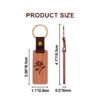 Rectangular Wood & Leather Keychain – Custom Engraved Gift