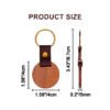 Round Wood & Leather Keychain – Perfect for Laser Engraving